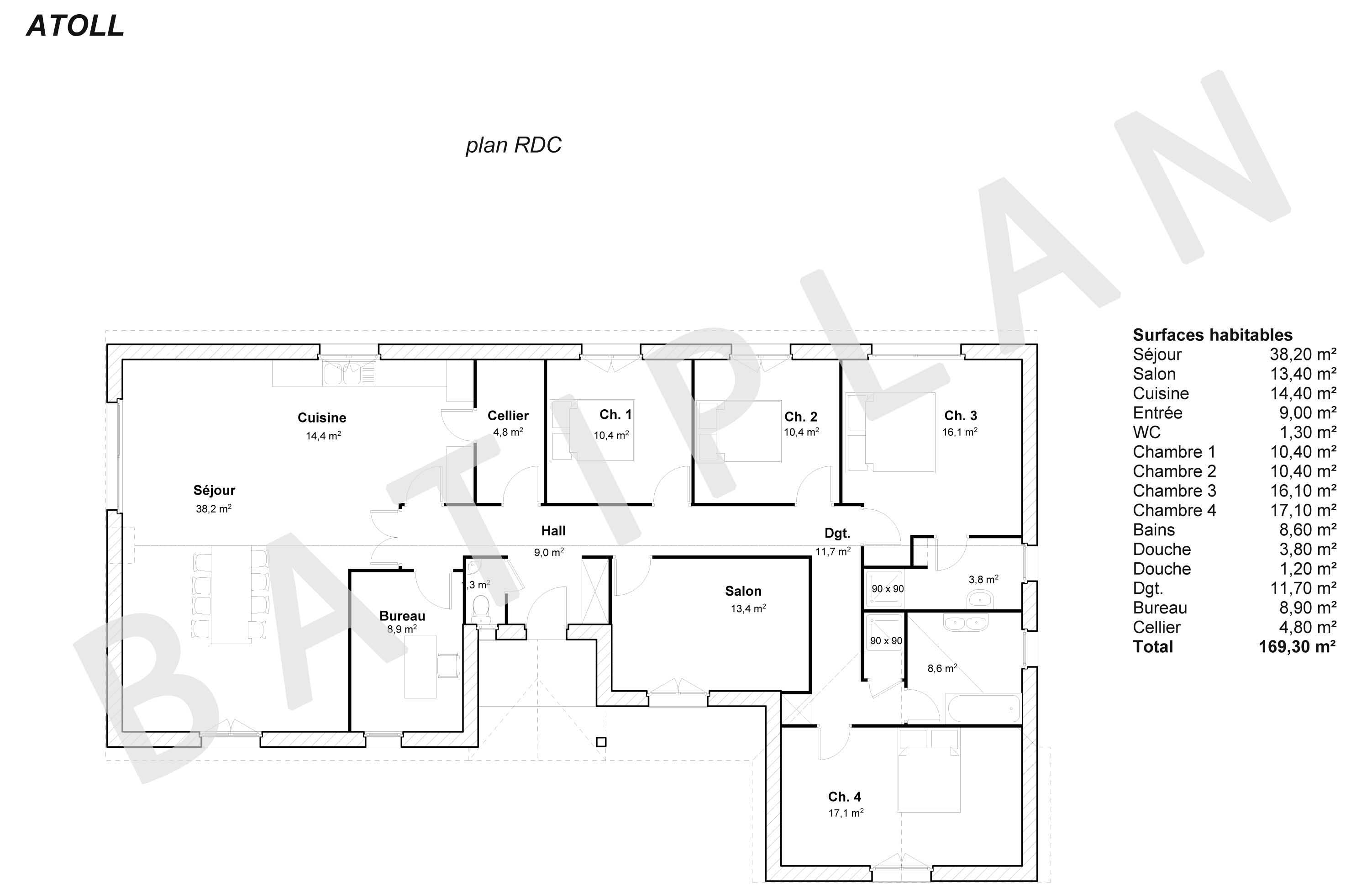 Plan maison Atoll